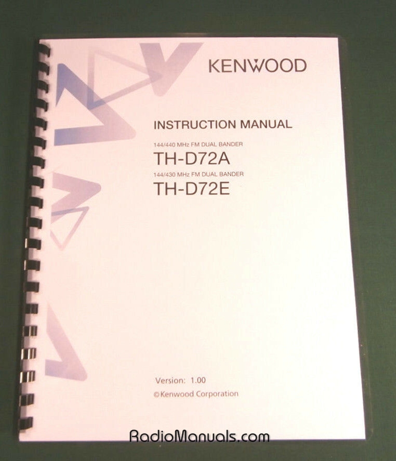 Kenwood TH-D72A/E Instruction Manual